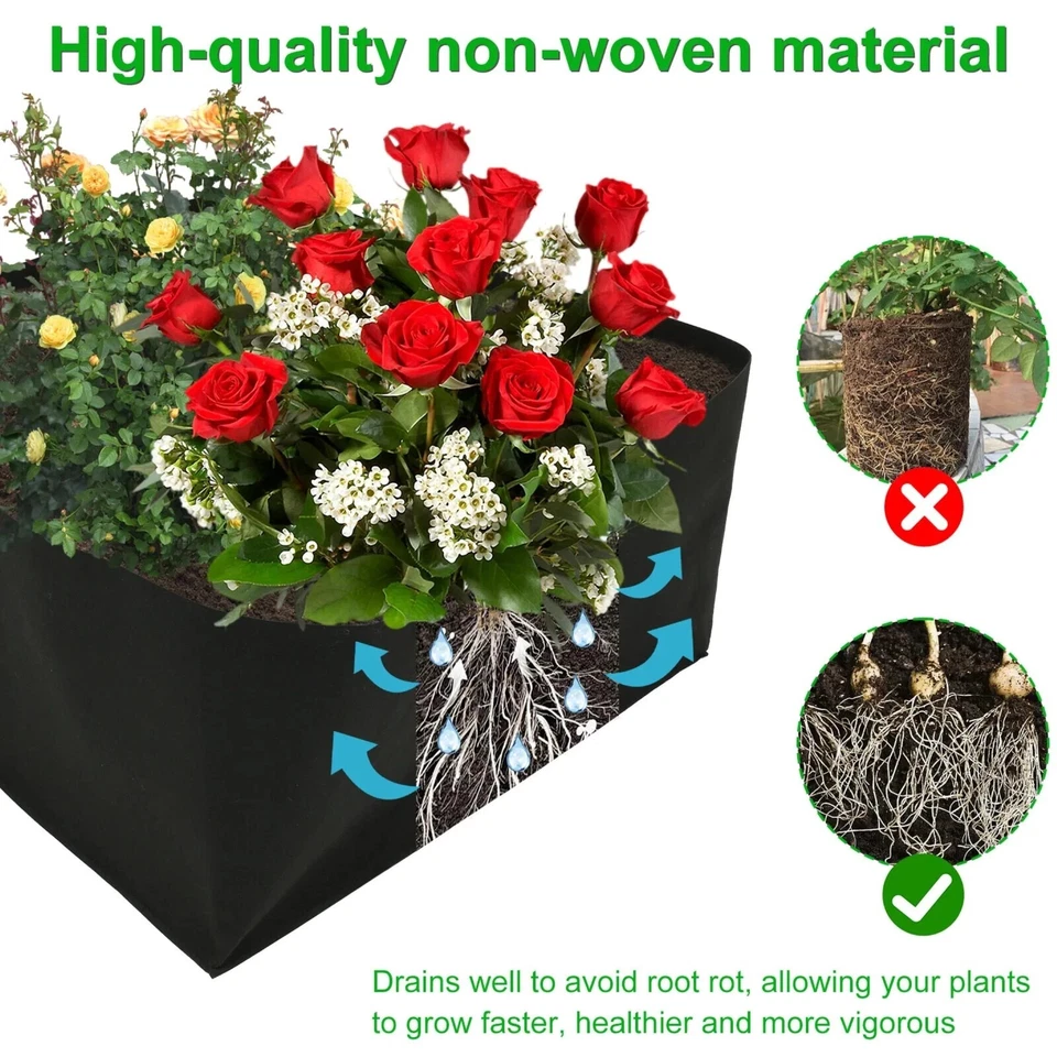 Fabric Raised Garden Bed Grow Bag Planter for Vegetables, Plants, Flowers - Image 3 of 4