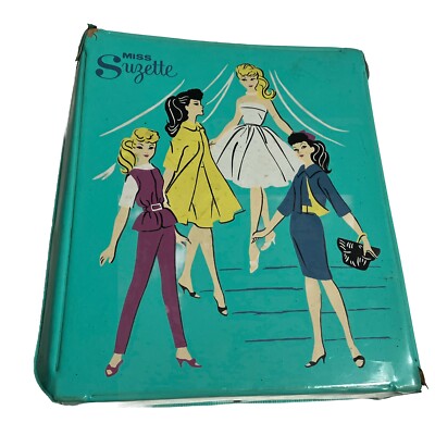 VTG RARE Uneeda 1962 Miss Suzette Doll's Vinyl Case Turquoise No Doll Or Clothes