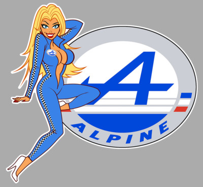 ALPINE right pin up sticker right vinyl laminated