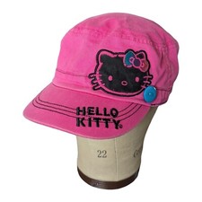 Sanrio Hello Kitty Cadet Hat Pink One Size Ladies Womens Girls Cap Nice