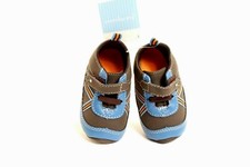 First Impressions Baby Infant Crawling shoes Trainers Non-Slip Brown Blue 6-9 M