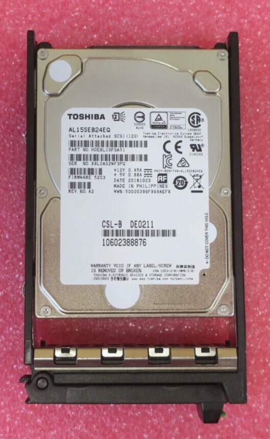 Fujitsu 2.4TB 10K SAS 12G 512e 2.5" Hot-Plug HDD Hard Drive S26361-F5929-L124 - Image 2 of 4