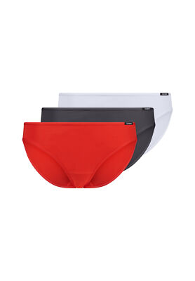 Skiny Damen Rio Slip 3er Pack Cotton Essentials Women cheeky red Selection NEU