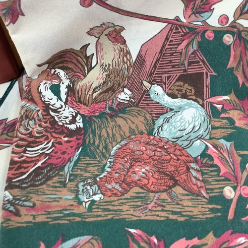 Thanksgiving Tablecloth 78x58 Rectangle Turkey Leaf + 12 New Cotton Napkins SALE - Picture 12 of 14