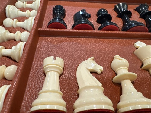 VINTAGE DELUXE CHESS SET 1968 SELCHOW & RIGHTER SEL RIGHT, No Board - Picture 2 of 7