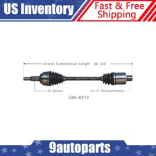 Fits AWD 2008-2014 Cadillac CTS 2004-2009 SRX STS Front Left CV Axle CV Joint