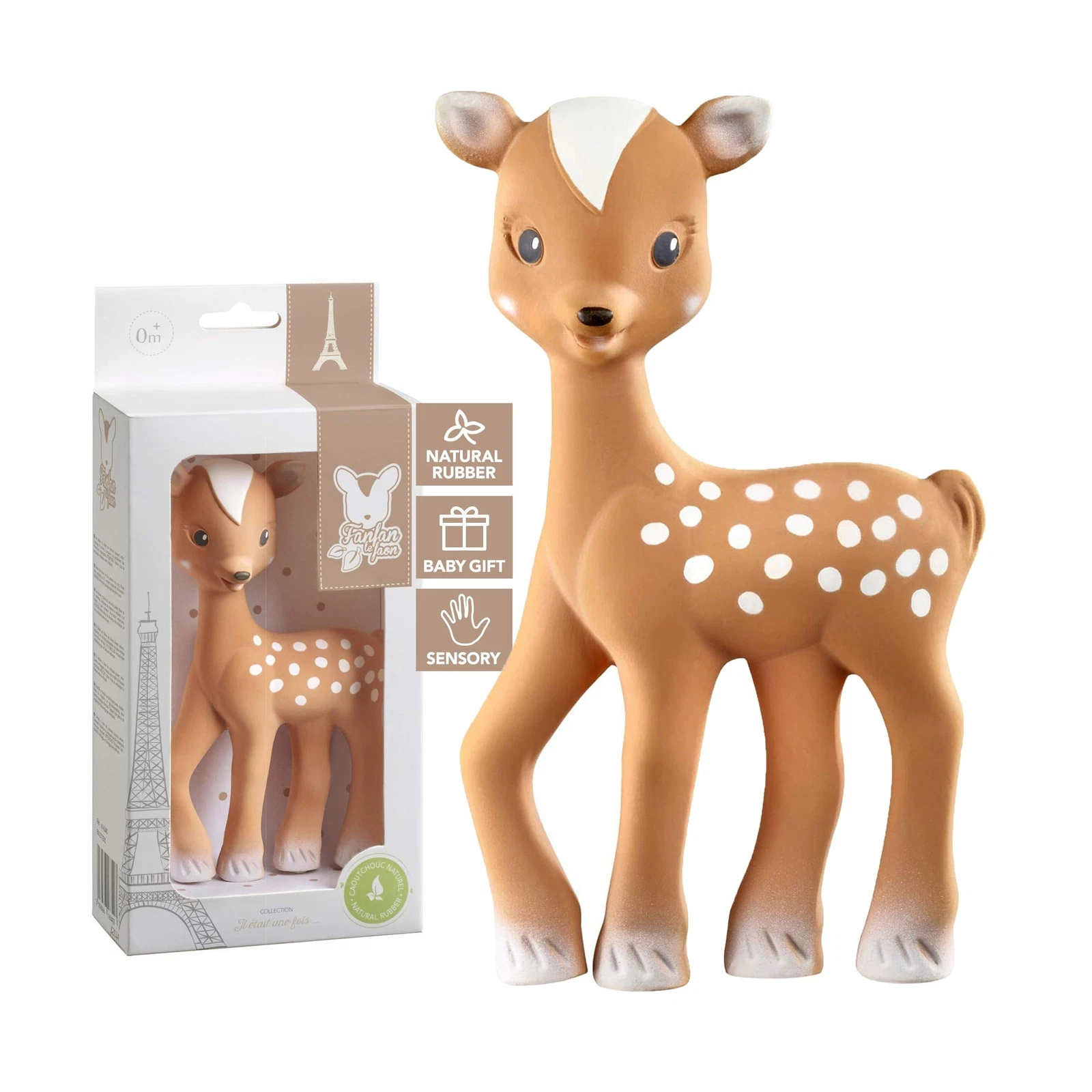 Fanfan The Fawn Teether Natural Rubber Safe Sensory Toy for Teething Babies
Opens in a new window or