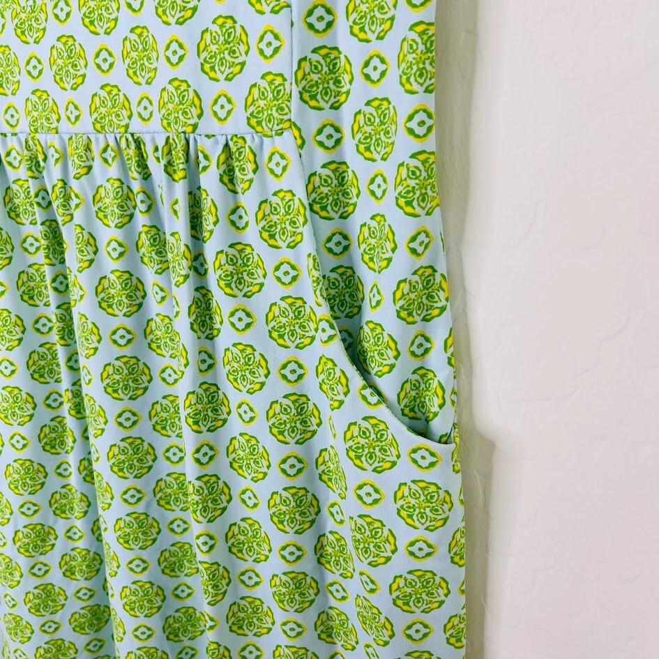 VETEMENTS Abito tubino donna J McLaughlin Catalina in tessuto taglia S verde floreale resort mini