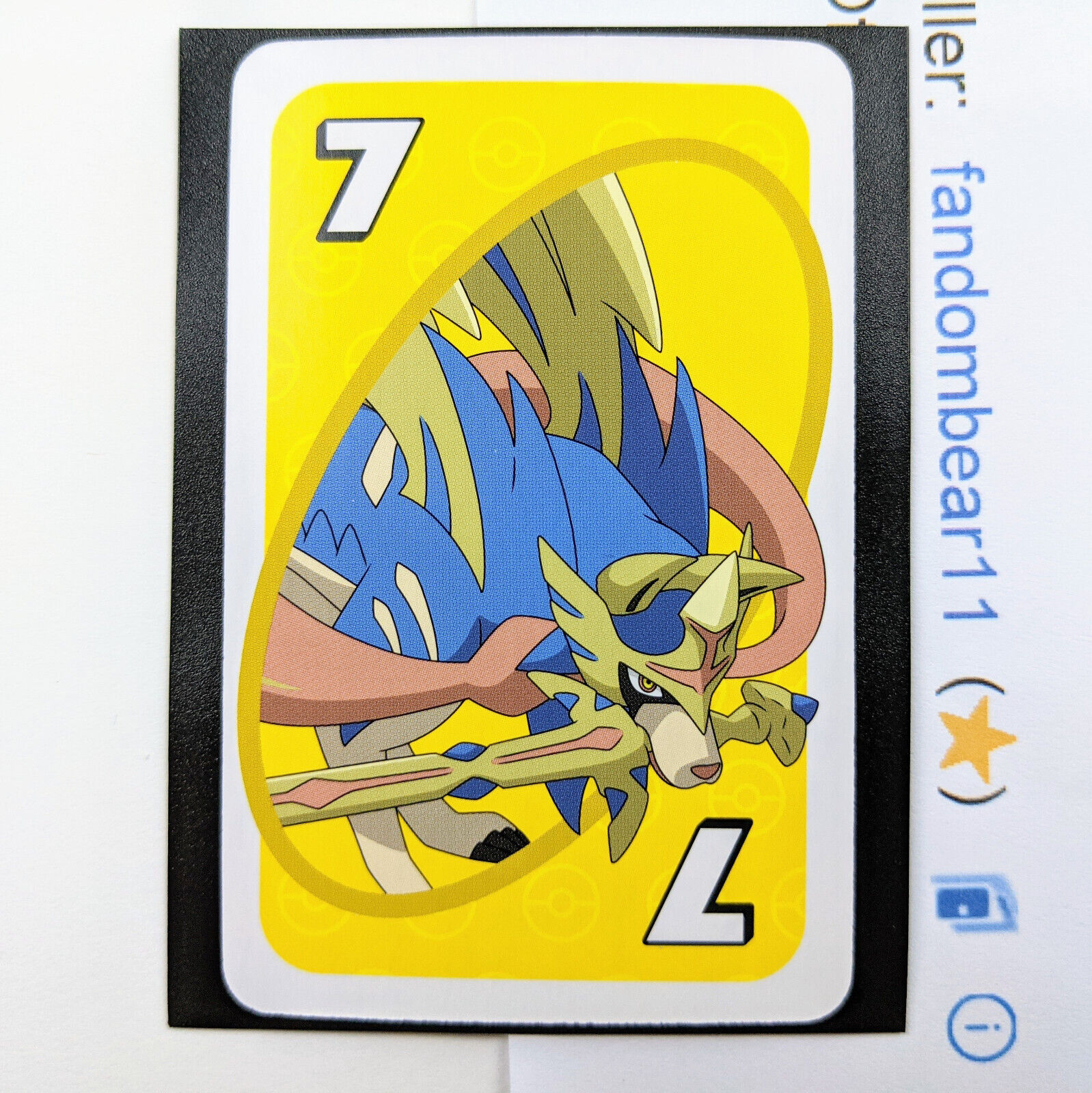 Zacian - RARE JAPANESE Exclusive - Sword & Shield Pokemon Uno card Yellow 2020