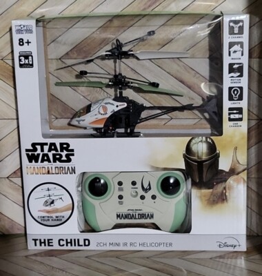 Remote Control Star Wars Mandalorian Baby Yoda 2CH IR RC Helicopter Disney