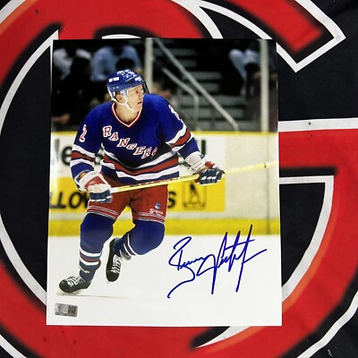 Brian Leetch Autographed New York Rangers 8x10 Photo Signed