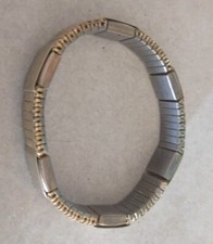 Goldtone Major Stainless Magnetic Stretch Bracelet