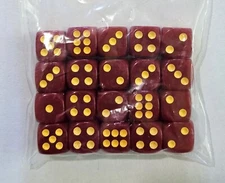 Flames of War Starter Dice x20 Soviet Red and Yellow 11mm