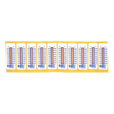 EBC TS001, Brake Temperature Indicator Adhesive Strips Set of 10 Performance