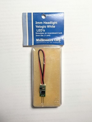Miniatronics Yeloglo Bright White 3mm LED Headlight DCC Compatible 100-311-01