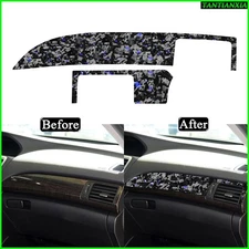 For Honda Accord 2014-2017 Blue Foil Forged Carbon Fiber Dashboard Co-pilot Trim