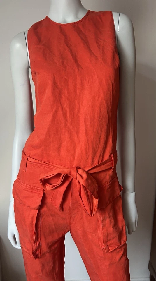 combinaison pantalon femme ZARA orange taille XS - Photo 2/4