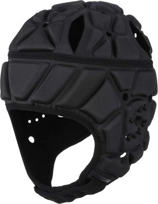 Soft Shell Helmet Flag Football Rugby Scrum Cap Youth Adult Black Medium