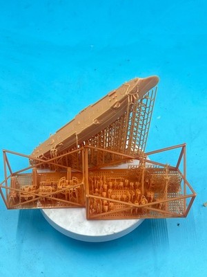 3D printed 1/700 scale French D'Entrecasteaux-class cruiser  Unpainted