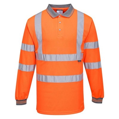 Portwest Hi-Vis Orange Polo Shirt - Tall 3XL, S277ORTXXXL