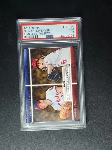 Nolan Ryan Jered Weaver 2012 Topps Timeless psa 7 T #TT14  California Angels  #2
