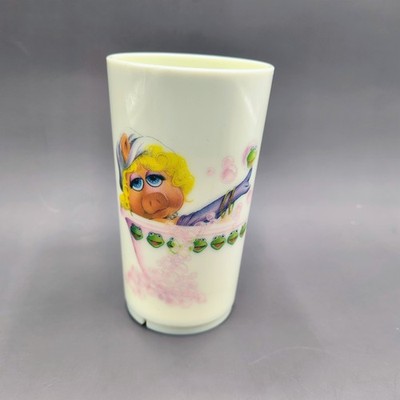 Muppets Miss Piggy Kermit Deka Plastic Tumbler Drink Glass Bathtime Small 4''