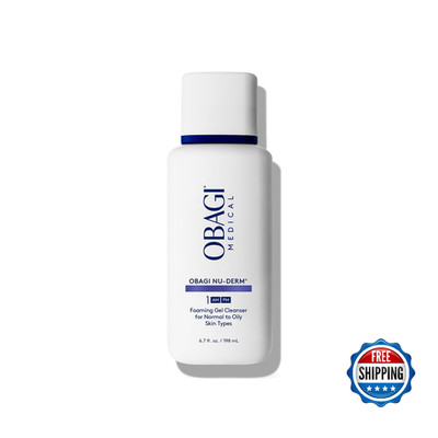 Obagi Nu-Derm Foaming Gel Cleanser for Face - Deep Cleanse, Hydrate, Normal/Oily