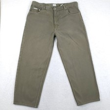 Calvin Klein Jeans Mens 40 Olive Green Vintage 90s Easy Fit Straight Leg Pants