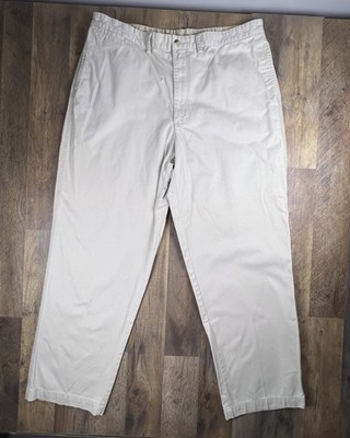 Fieldmaster Khaki Chino Canvas Work Hiking Formal Pants 40x32 Beige Wide High .