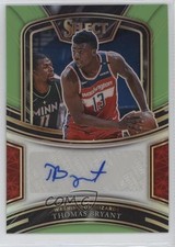 2020-21 Panini Select Signatures Neon Green Prizm /99 Thomas Bryant Auto 1a07
