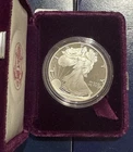 1992 S Proof Silver American Eagle Coin 1 oz with Box and Certificate OGP
