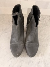 rag bone Women s Margot Gray Leather Ankle Booties Zip Solid US 39.5