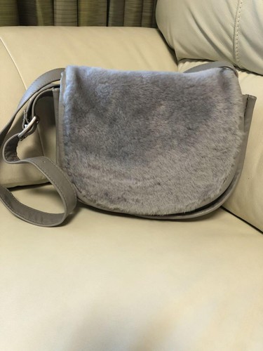 Owen Barry Mouton Leather Shoulder Bag Gray Unused Authentic Japan