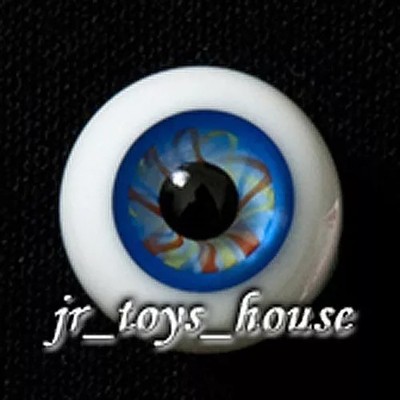 Extra High Grade & Quality Glass Eye 18mm Mixed Blue Vein HG SD 1/3 BJD