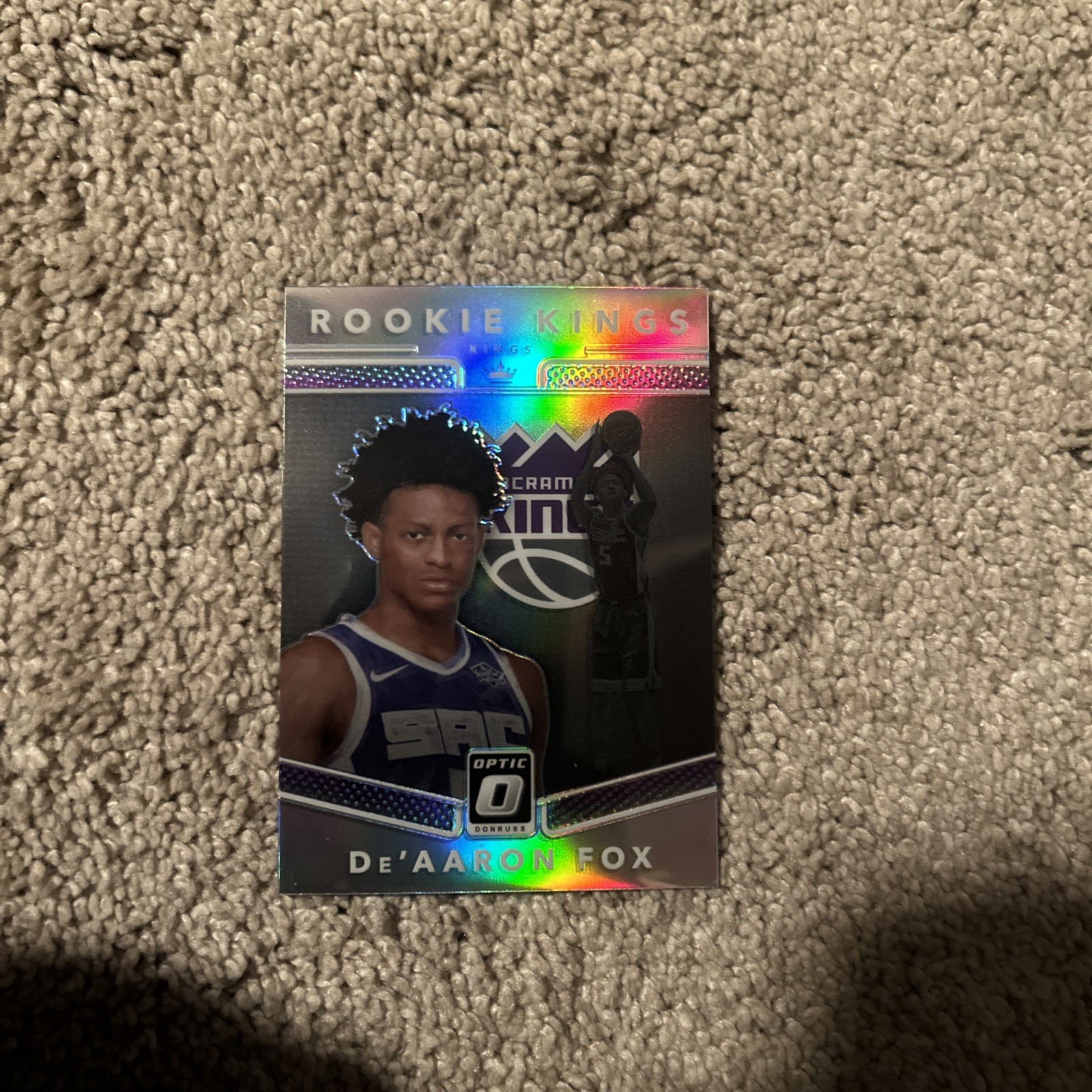 2017-18 Panini Donruss Optic Rookie Kings De'Aaron Fox #5 Holo Silver Prizm RC