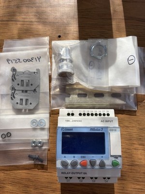 (TOA2) Crouzet Millenium 3 CD12 88974043 with Din Rail and Hardware
