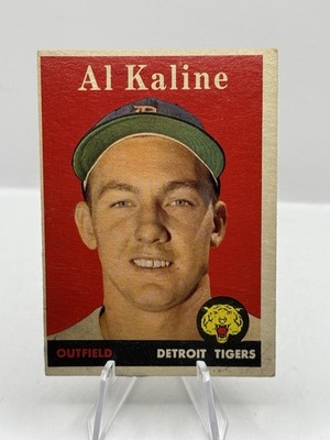 1958 Topps White Name #70 Al Kaline Detroit Tigers, small paper loss on back