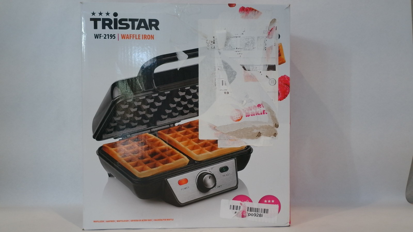 Tristar WF - 2195 Máquina De Waffles Negra, Acero Inoxidable 2 Waffles 1000 W