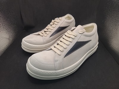 NEW Rick Owens Luxor Vintage Low Sneakers - 'Milk Black' Size 42