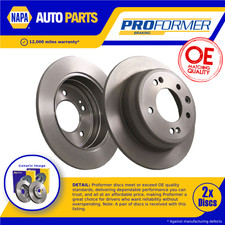 Image of 2x Brake Discs Pair Solid Rear 262mm PBD8573 Proformer Set 584111H100 New