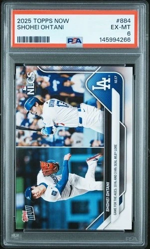 2025 Topps Now 10Ks and 3 HR #884 Shohei Ohtani LA Dodgers PSA 6