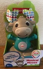 Fisher-Price Linkimals Musical Moose Interactive Teaching Toy Lights Sounds