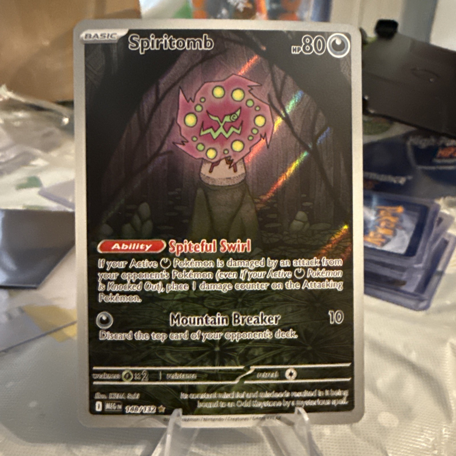 Pokémon TCG Spiritomb 148/132 Mega Evolution Illustration Rare Card NM Condition
