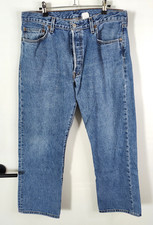 Vintage Levis 501xx Jeans Mens 32x28 Blue Denim Pants Button Fly Y2K Distressed