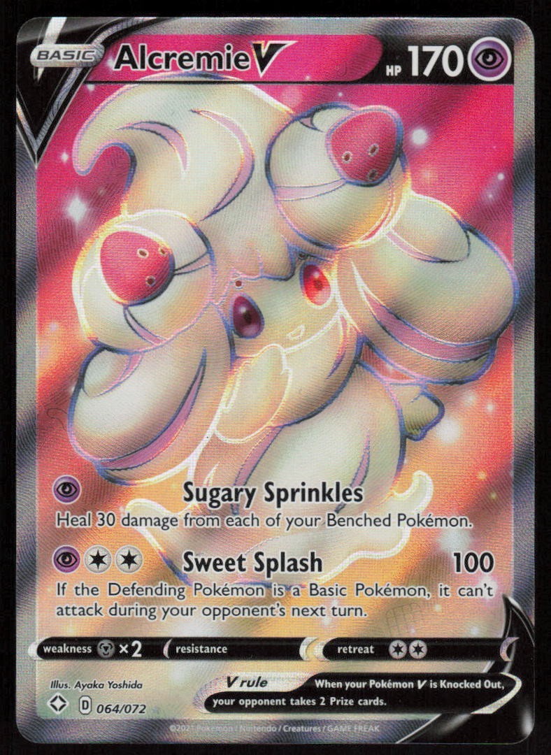 Alcremie V (Full Art) 064/072 Shining Fates Holo NM