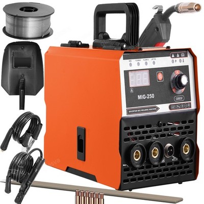 MIG/ARC/TIG Schweißgerät Fülldraht ohne Schutzgas Vollsynergisch 20-250A 220V