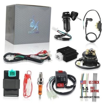 90cc Wiring Harness Complete Kit with Full Wave Regulator A7TJC ZMBWH005YFJ