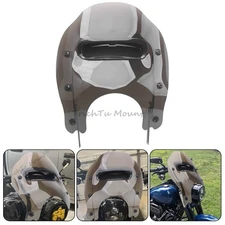 Brown Windshield Vented Windscreen + Mounting Hardware Kit For Harley Road King