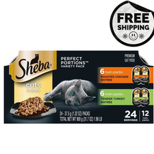 Sheba Perfect Portions Wet Cat Food Cuts in Gravy Variety Pack, Roasted Chicken