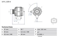 Keilriemen Bosch 1 987 947 660 FÜR Honda Isuzu Mercedes
